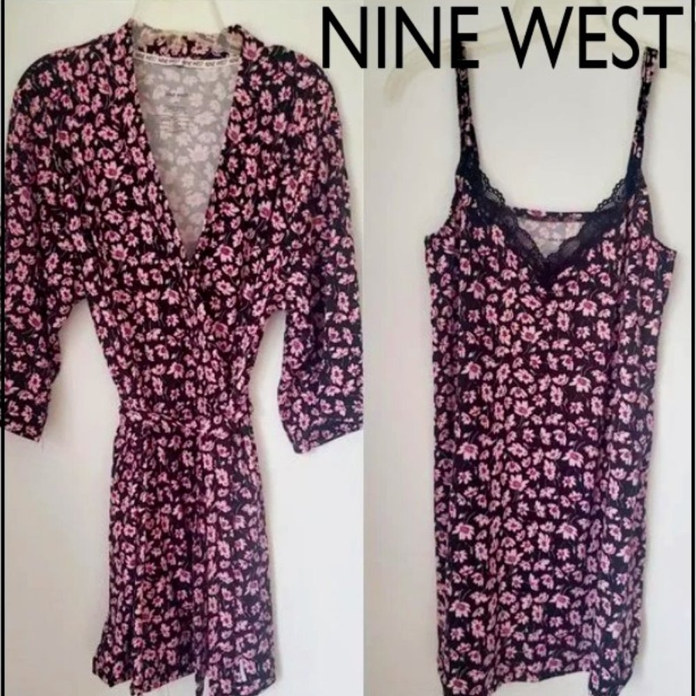 NINE WEST Women's Chemise Slip Nightie & Matching Robe - sold separately READ